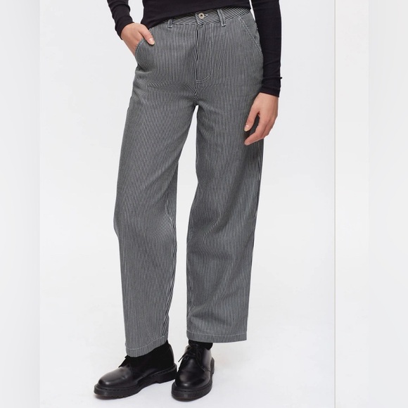 KOTN striped Metro pant women’s indigo stripe NWT size 34 - Picture 1 of 10